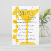 Retro Rock Martini Einladung (Stehend Vorderseite)