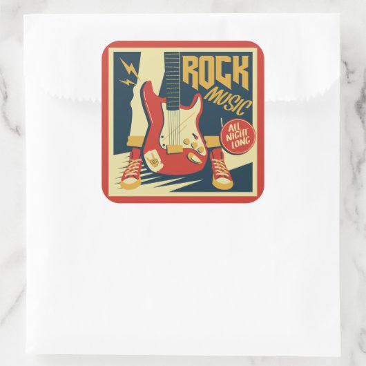 Retro Rock Music Aufkleber (Tasche)