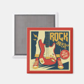 Retro Rock Music Magnet (Vorderseite/Rückseite)