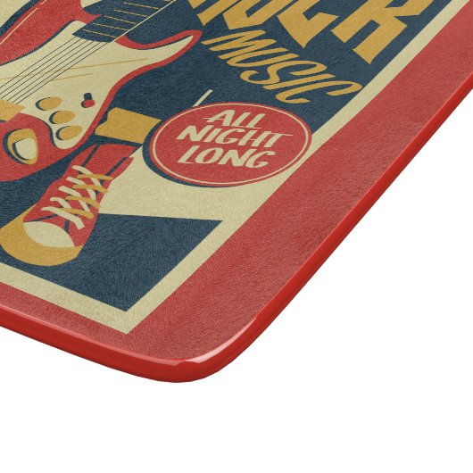 Retro Rock Music Schneidebrett (Ecke)
