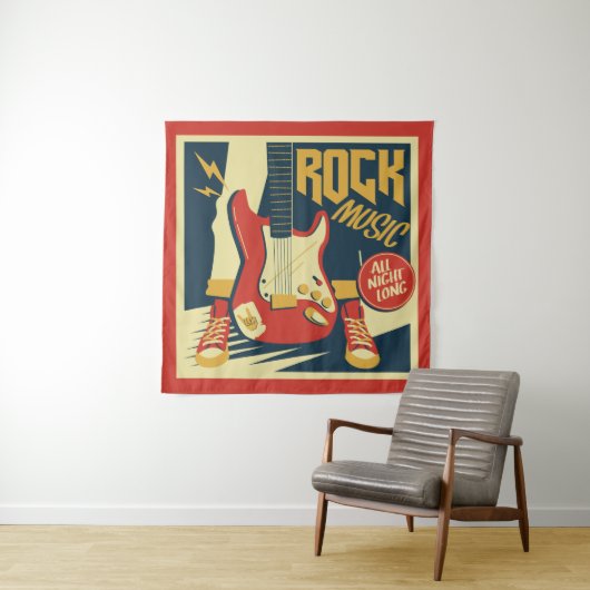 Retro Rock Music Tapest Wandteppich (Beispiel)