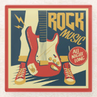 Retro Rock Music Untersetzer