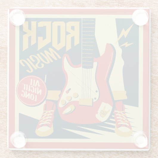 Retro Rock Music Untersetzer (Rückseite)