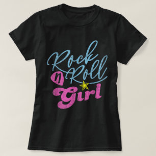 Retro Rock n Roll Mädchen Grafik T-Shirt