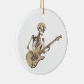 Retro Rock Skeleton Guitar Graphic Keramik Ornament (Rechts)