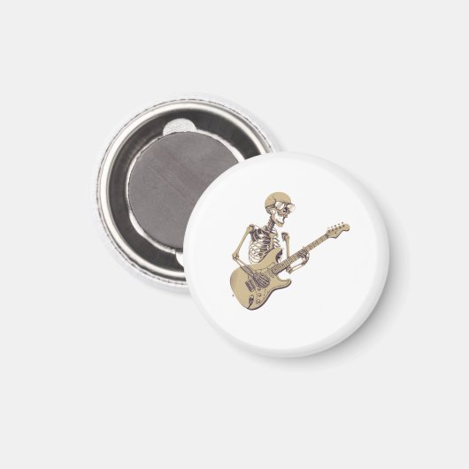 Retro Rock Skeleton Guitar Graphic Magnet (Vorderseite/Rückseite)