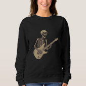 Retro Rock Skeleton Guitar Graphic Sweatshirt (Vorderseite)