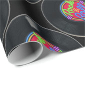 Retro Rock-u. RollenvinylPackpapier Geschenkpapier (Rolleneckpunkt)