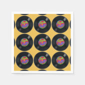 Retro Rock und Roll Vinyl Pattern Napkins Serviette (Vorderseite)