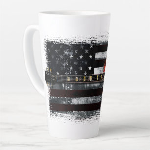 RETRO ROCK Vintage E-Gitarre Amerikanische Flagge Milchtasse
