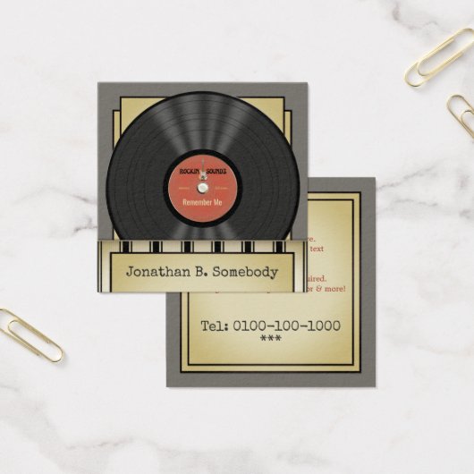 Retro Rock Vinyl Record (Büro)