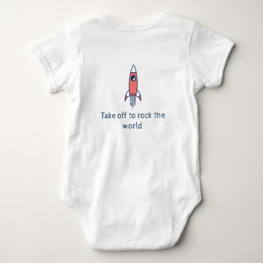 Retro-Rock weiß Baby Strampler (Rückseite)