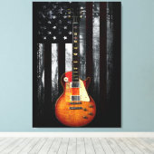 Retro Rock WIR DIE PEOPLE American Flag Leinwanddruck (Insitu (Holzboden))