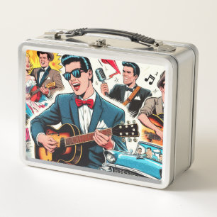 Retro-Rockabilly-Comics Metall Brotdose
