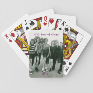 Retro/Rockabilly - Frauen, die Karten spielen Spielkarten