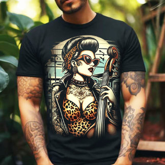 Retro Rockabilly Girl T-Shirt