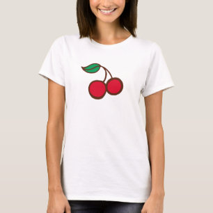 Retro-Rockabilly-Kirschen-T-Shirt Oberteil T-Shirt