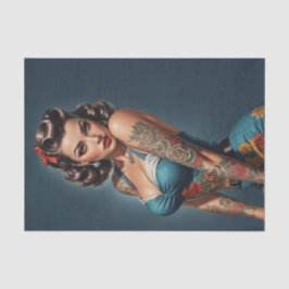 Retro Rockabilly Pinup Seidenpapier