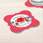 Retro Rockabilly Theme Wedding Untersetzer (angewinkelt)