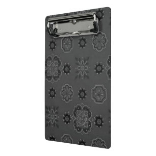 Retro Rockabilly Vintage-Bandana Charcoal Mini Klemmbrett