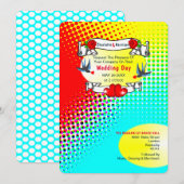 Retro Rockabilly Wedding Einladung (Vorne/Hinten)