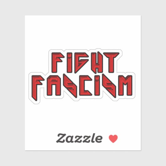 Retro Rocker - Faschismus bekämpfen Aufkleber (Blatt)