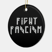 Retro Rocker - Faschismus bekämpfen Keramik Ornament (Links)