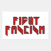 Retro Rocker - Faschismus bekämpfen Rechteckiger Aufkleber (Vorderseite)