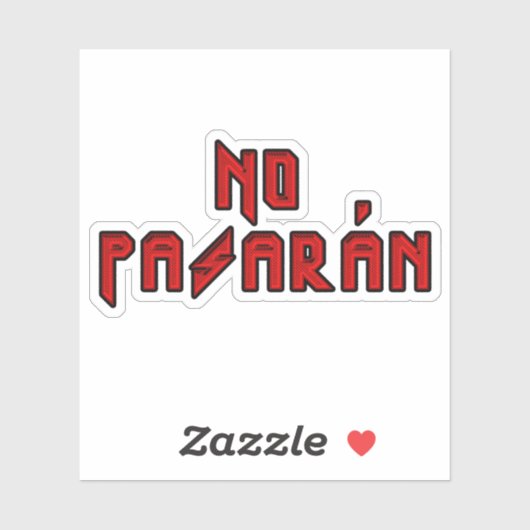 Retro Rocker - Kein Pasaran Aufkleber (Blatt)