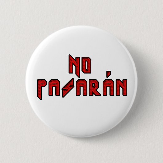 Retro Rocker - Kein Pasaran Button (Vorderseite)