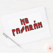 Retro Rocker - Kein Pasaran Rechteckiger Aufkleber (Umschlag)