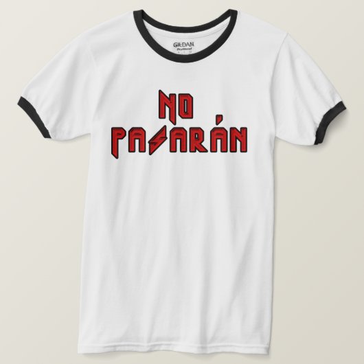 Retro Rocker - Kein Pasaran T-Shirt (Design vorne)