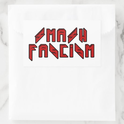 Retro Rocker - Schmutz Faschismus Rechteckiger Aufkleber (Tasche)