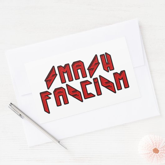 Retro Rocker - Schmutz Faschismus Rechteckiger Aufkleber (Umschlag)