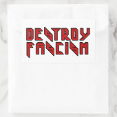 Retro Rocker - Zerstörung des Faschismus Rechteckiger Aufkleber (Tasche)