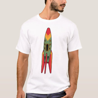 Retro Rocket - Farbe T-Shirt