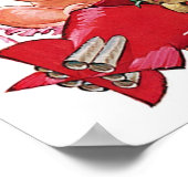 Retro Rocket Girl Poster (Ecke)