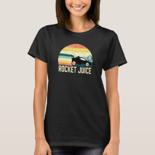 Retro Rocket Juice Soccer Vintages Abzeichen Grafi T-Shirt
