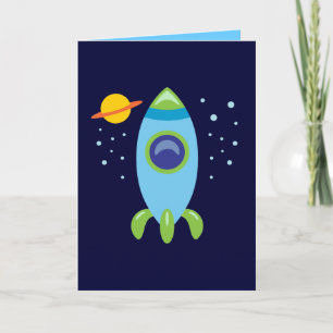 Retro Rocket Karte