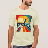 Retro Rocket Launch T-Shirt (Vorderseite)