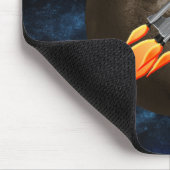 Retro Rocket-Mausunterlage Mousepad (Ecke)