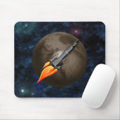 Retro Rocket-Mausunterlage Mousepad (Mit Mouse)