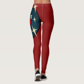 RETRO ROCKET SCHIFF GRAFIK RED LEGGINGS (Rückseite)