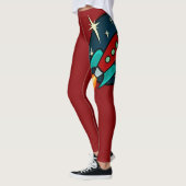 RETRO ROCKET SCHIFF GRAFIK RED LEGGINGS (Links)