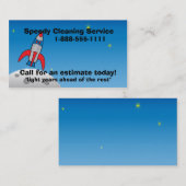 Retro Rocket-Schiff Visitenkarte (Vorne/Hinten)