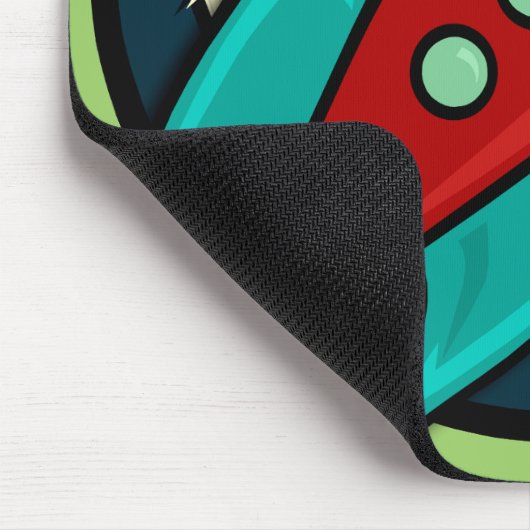 RETRO ROCKET-SCHIFFS-GRAFISCHE VERTIKALE MOUSEPAD (Ecke)