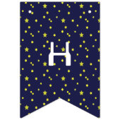 Retro Rocket Ship and Stars Happy Birthday Wimpelkette (Zweite Fahne)