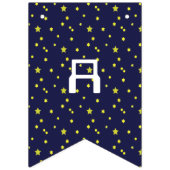 Retro Rocket Ship and Stars Happy Birthday Wimpelkette (Dritte Fahne)