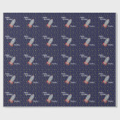 Retro Rocket Ship Happy Birthday Geschenkpapier (Flach)