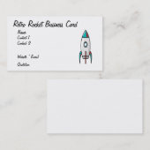 Retro Rocket-Visitenkarte Visitenkarte (Vorne/Hinten)